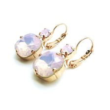 Earrings By Mariana Woman Beautiful Rose Opal Swarovski Crystals