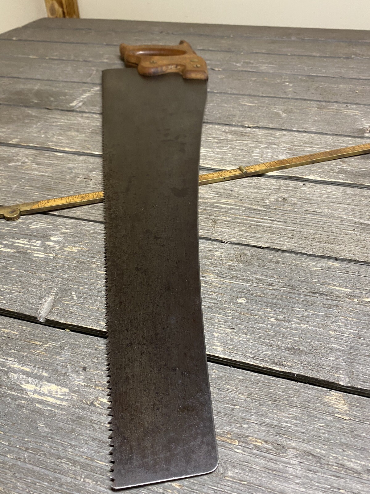 Vintage Gem City Cross Cut Handsaw With Etching 7 PPI 26” Sway Back eBay