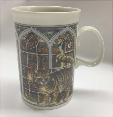 Cute DUNOON Scotland Coffee Tea Mug Cup Cat Kittens Christmas Holiday Window