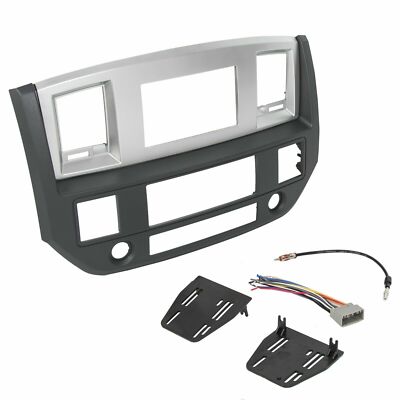 Radio Double Din Dash Install Bezel Kit For Dodge Ram 1500 2500 3500 2006-2009