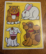 PLAYSKOOL Vintage Wooden Puzzle MY PETS 180-08, 4 Pieces