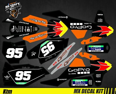 Mx Grafx MX Dekor Set Moto / Mx Decal Kit für Ktm SX / SX-F GoPro Black Edition