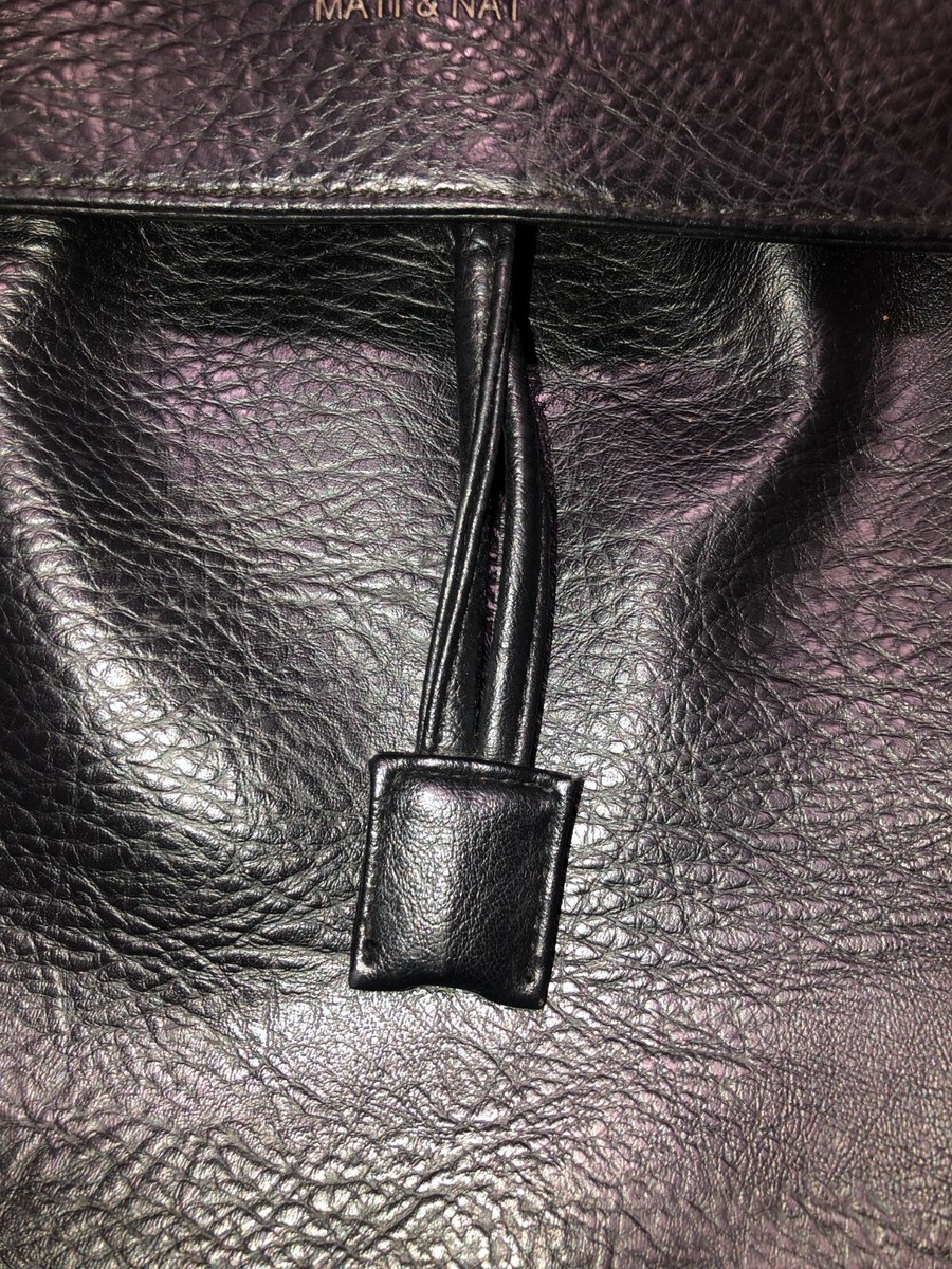 Matt & Nat Gray Pebbled Vegan Leather Backpack MAVI Vegan Backpack - Purity | Matt & Nat USA main image 4
