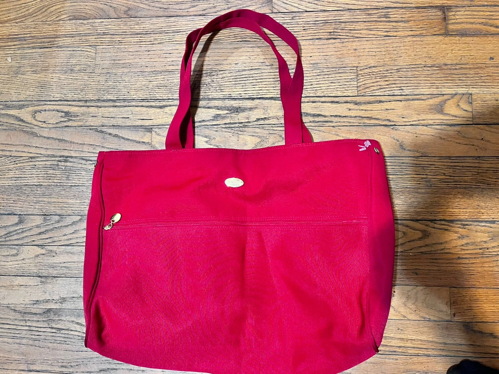 Sac fourre tout femme parfums Christian Dior shopping vintage rouge grand d'occasion rare
