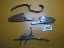 Antique LC Smith Shotgun Side Locks Trigger Assembly & Triggerguard Matching Lot