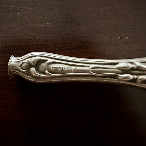Vintage Sterling Silver Hollow Handle with Floral Design Collector Antique - Picture 3 of 3