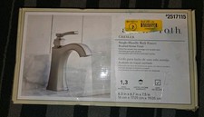 Robinet de salle de bain ALLEN + ROTH Chesler nickel brossé simple trou boîte ouverte