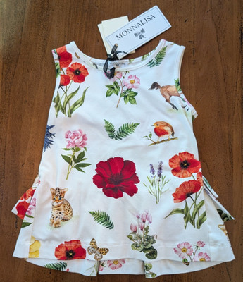 Monnalisa Sleeveless Top and Leggings Set Size 3T