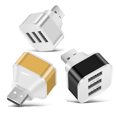 Port 3in1 USB Extender Slots Hub Adapter 2.0 Multiple 12g Gold Silber Schwarz