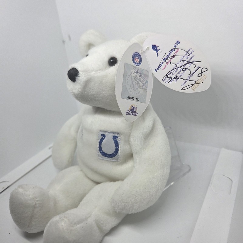 Salvino's Peyton Manning #18 Indianapolis Colts NFL Plush Bear, White/Blue