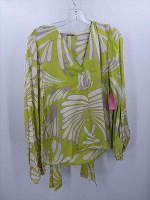 Pre-Owned Alexis Green Size Small Button Down Long Sleeve Blouse