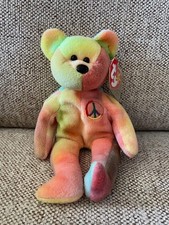 Ty Beanie Baby - Peace The Bear Mint w/ Mint Tag - Stuffed Animal