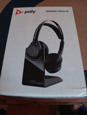 Poly Plantronics Voyager Focus UC B825 Bluetooth Headset w/ Charging Stand