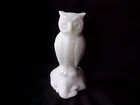 Vintage Westmoreland Glass Company / Milk Glass Large Owl on a Stump