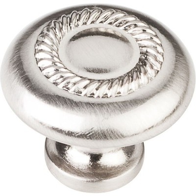 Elements Knobs Cypress Collection Rope Cabinet Knob Satin Nickel (box with 25)