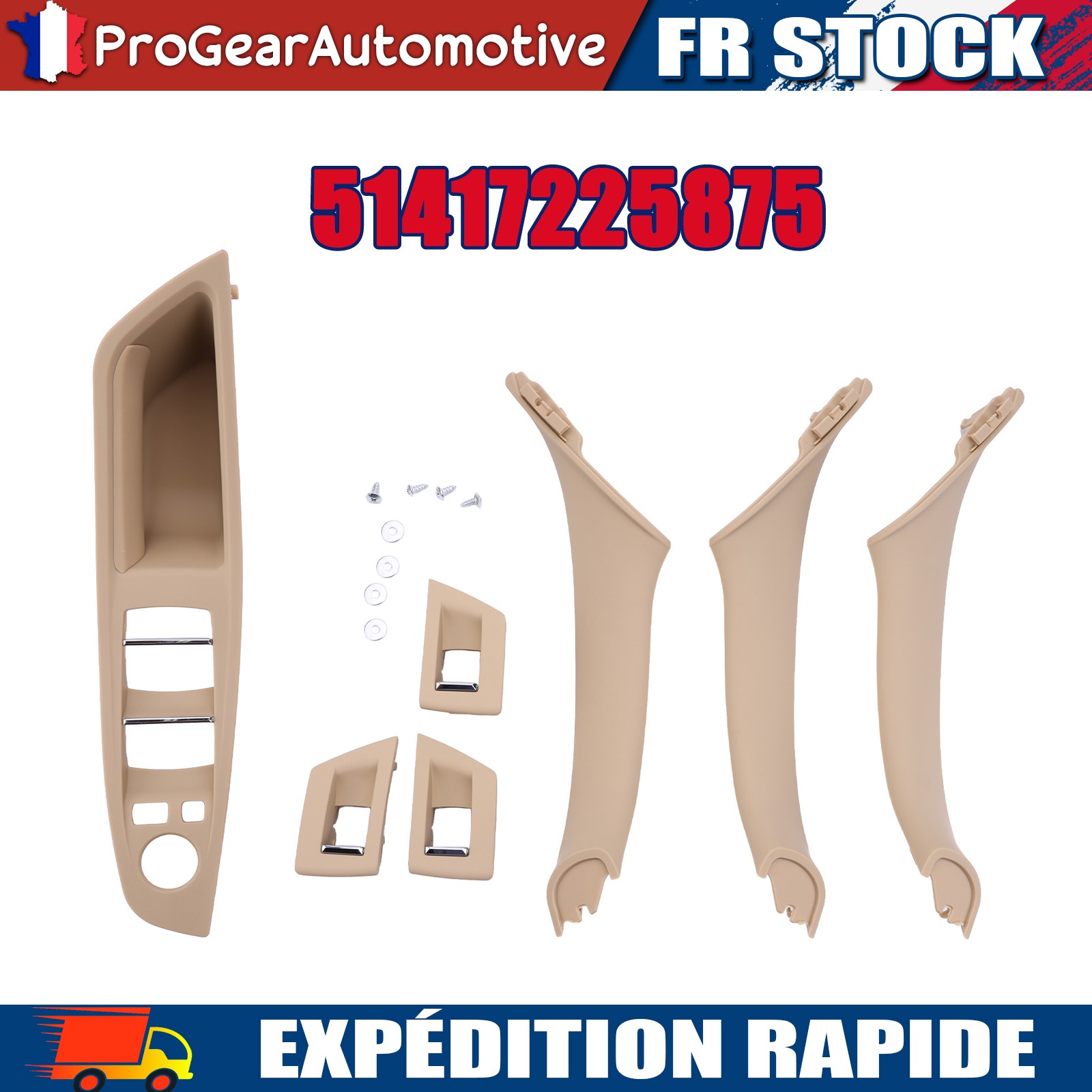 Revetement de poignée de porte premium en carbone pour BMW F10 F11