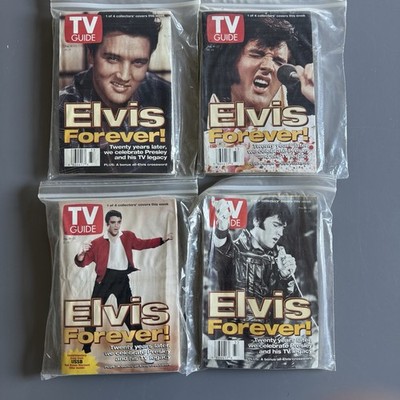 Lot Of 4 TV Guide July 16-22 1997 Elvis The King Forever 20 Years Later VTG