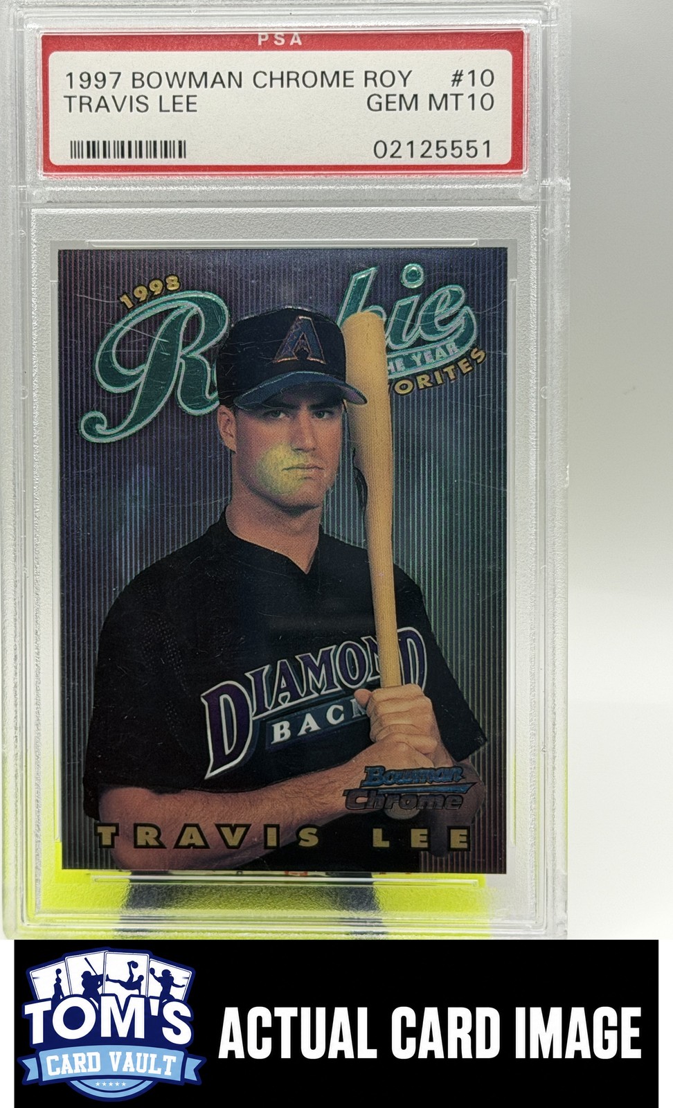 1998 Bowman Chrome #ROY10 TRAVIS LEE Arizona Diamondbacks PSA 10