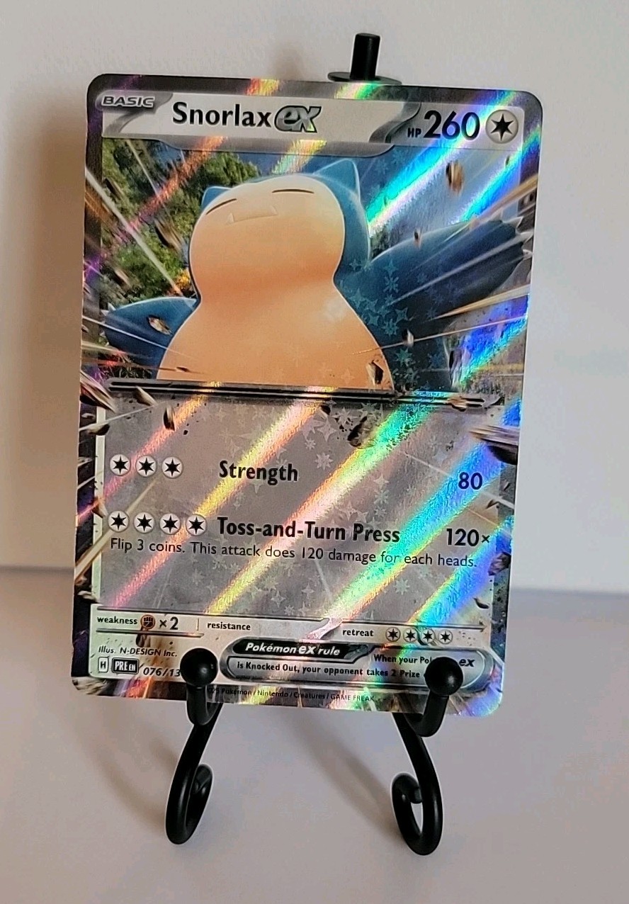 Pokemon Prismatic Evolutions Snorlax EX 76/131 Holo 25 Stars TCG