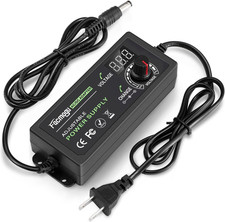 3V-12V 5A 60W Adjustable Power Supply with LED Display, Variable DC 3V 5V 6V 9V