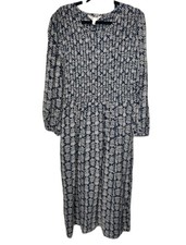 Seasalt Meadowsweet Dress Size 16 BNWT Lace Stems Maritime Blue Midi Floral