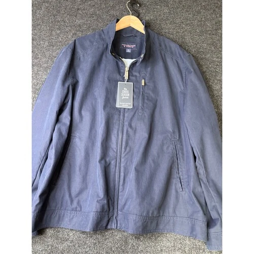 NWT Roundtree & Yorke The Cross Season Jacket Navy Blue Size XL Casual Coat - product listing photo