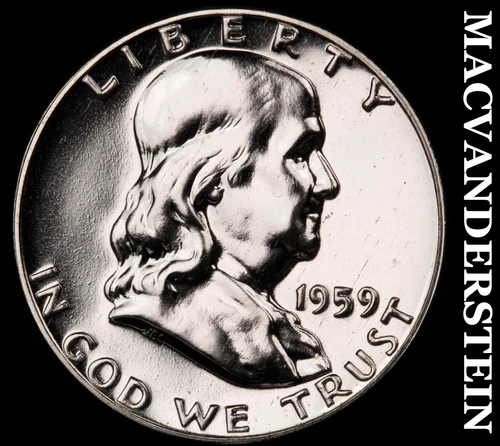 1959 Silver Franklin Half Dollar - Choice Gem Proof  Lustrous  #G7185