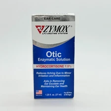 Otic Enzymatic Solution Dogs &Cats, 1% Hydrocortisone Ear Itch Relief, 1.25oz