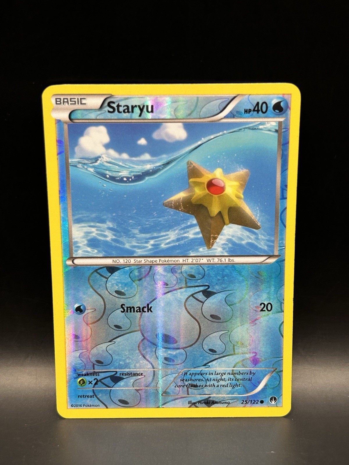 Reverse Holo Staryu 25/122 - Pokemon BREAKpoint Card - NM