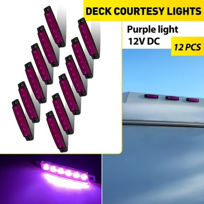 12x Marine LED Navigation Light Purple Boat Deck Courtesy Interior Cabin Lights
