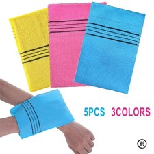5X Exfoliating Bath Washcloths: Korean Italy Style Body Scrub Shower Towels