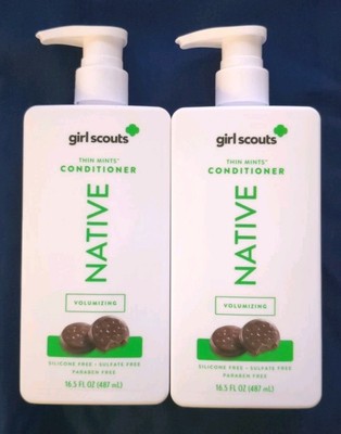 2 Native Girl Scouts Conditioner Thin Mints 16.5oz Silicone Sulfate Paraben FREE