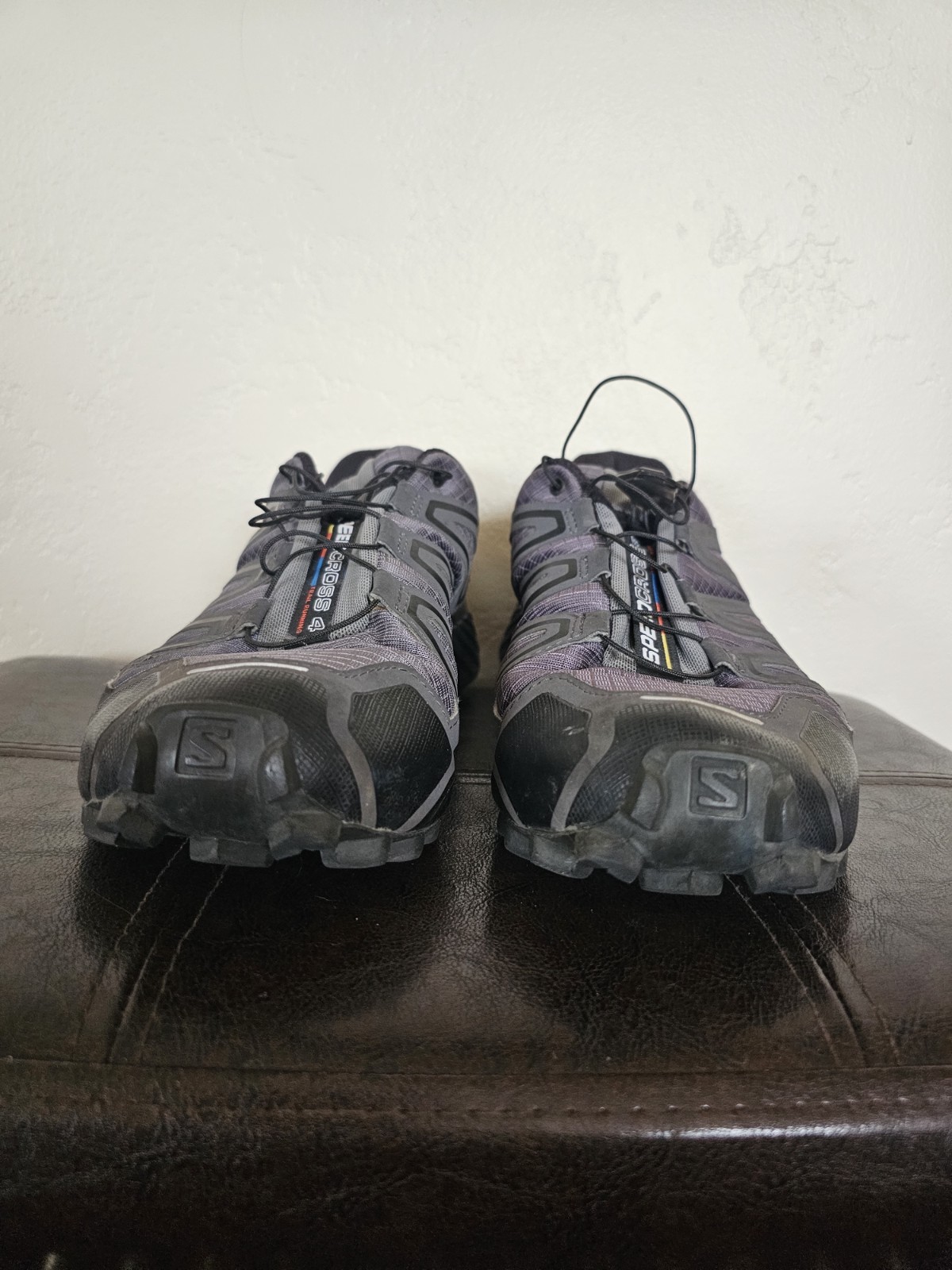 Salomon Speed Cross 4 Gray Purple and Black Trail Running Shoes Sz 8.5 image 3