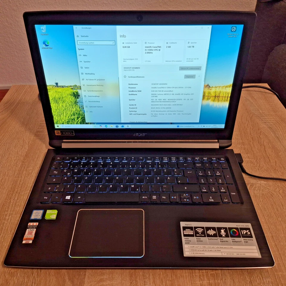 Acer Aspire 5  15,6 Zoll Full-HD IPS matt Multimedia Notebook Intel I5 Laptop - Bild 4 von 4