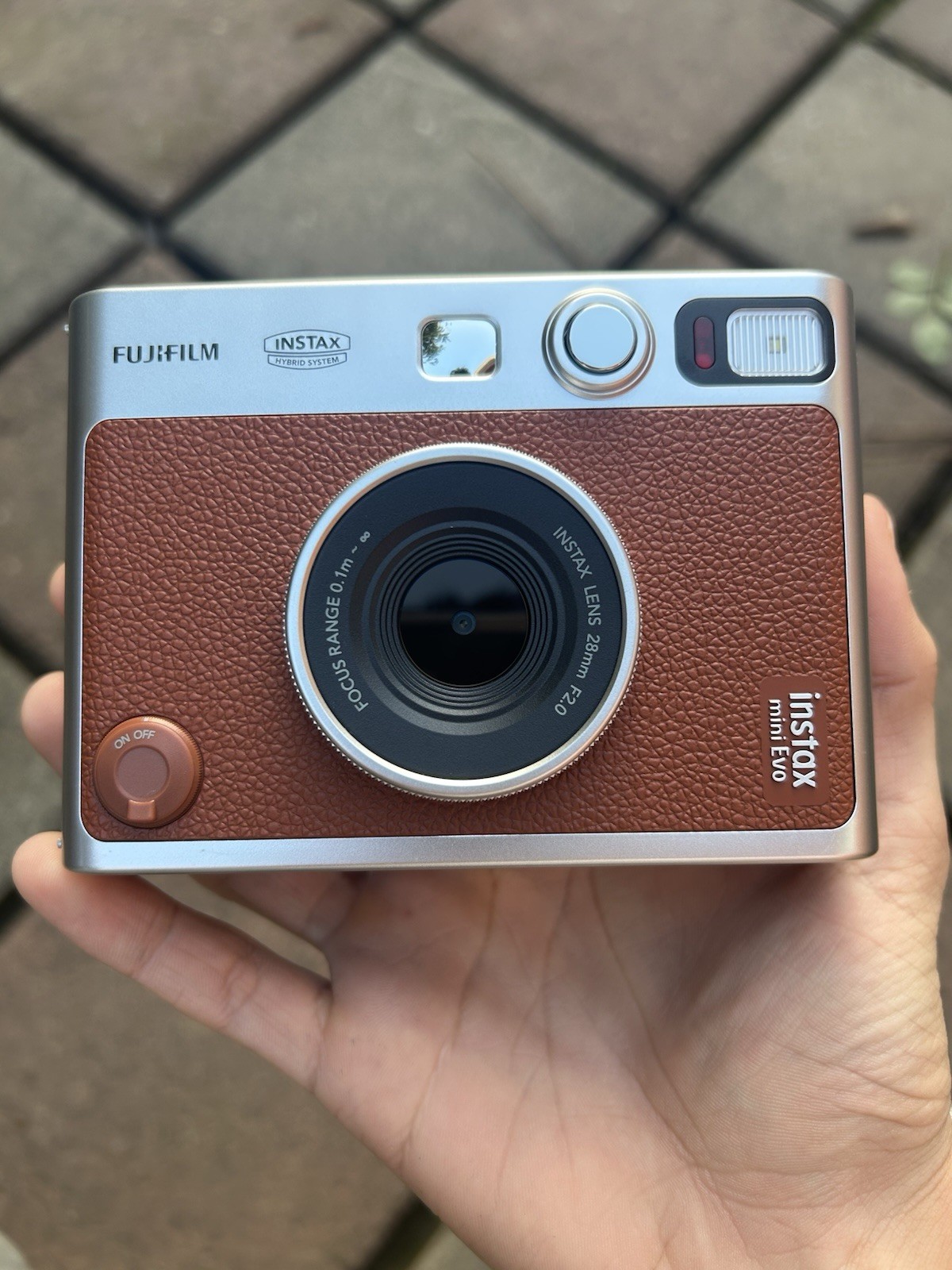 Fujifilm Instax Mini Evo hybrid Instant Camera Brown