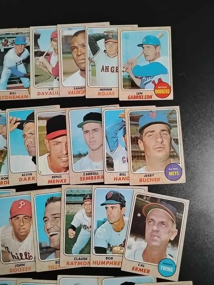 Lote de béisbol 1968 Topps - 50 diferentes - con Mike Cueller y Donn Clendenon Foto 4 de 4