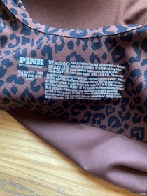 Victoria's Secret PINK Size: XL Relay Longline Sports Bra Leopard Print 