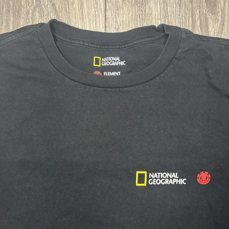 Camisa de Monopatín National Geographic X Element Para Hombre Mediana Negra Espalda Gráfica Foto 2 de 4