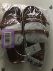 Women's J Crew Three Strap Slide Sandal in Brown Croc Size 8 ~ NEW — photo 2