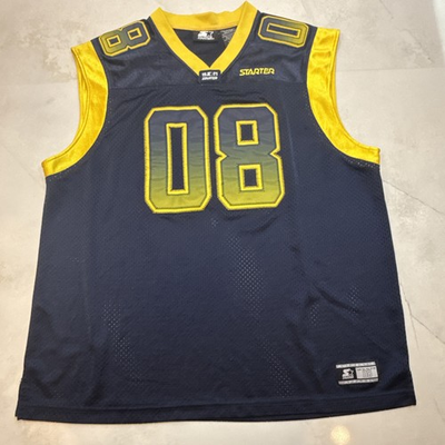 #ad #ad Starter Men’s Basketball Jersey Navy Yellow Number 08 Sleeveless Size XL $16.16