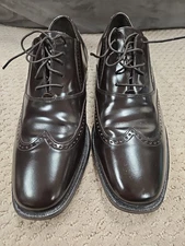 Johnston & Murphy Brown Leather Oxford Goodyear Welt Mens Size 10.5 M US (A12)