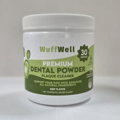 WuffWell Dog Dental Cleaning Powder with Probiotics for Plaque & Tartar Remover