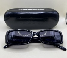 Vintage Gucci GG2450/S Rectangle Sunglasses Black Made in Italy With Case
