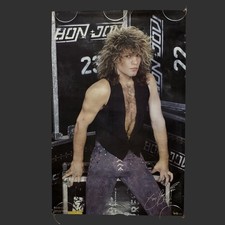 Vtg Orig 1986 Bon Jovi Poster #3058 by FUNKY 34" x 22" ROLLED (Blk Vest)