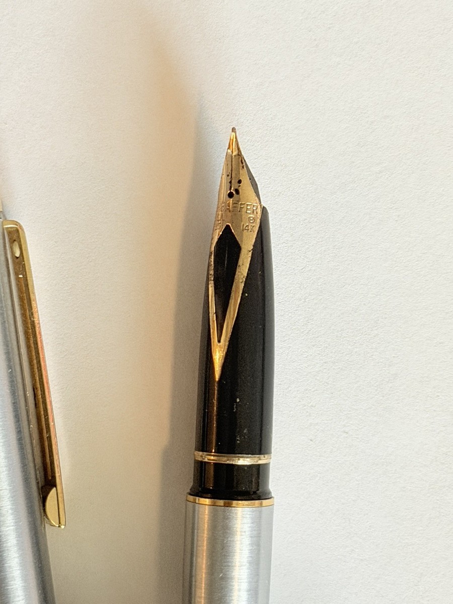 Sheaffer 14K Gold 585 Targa Fountain Pen Nib White Dot Matte