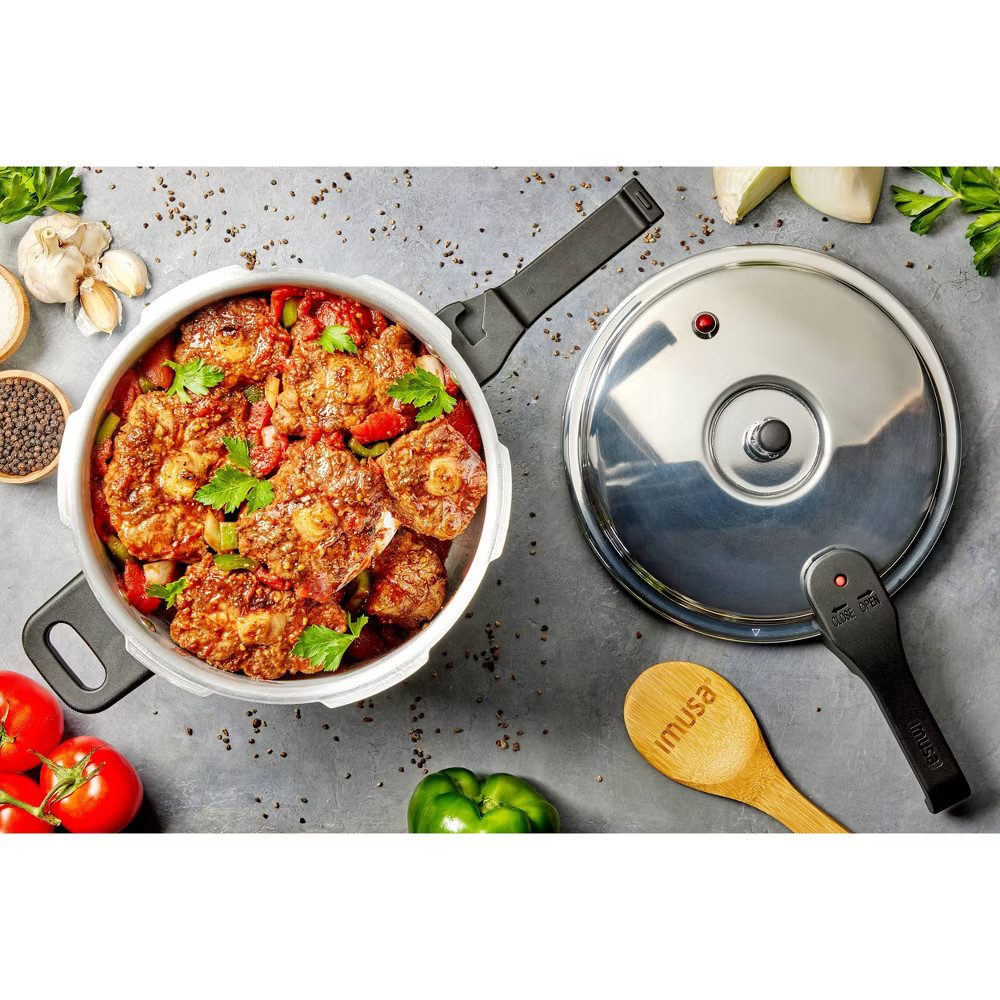 IMUSA 7QT Pressure Cooker Silver 7qt Stovetop Natural Finish Basic Aluminum