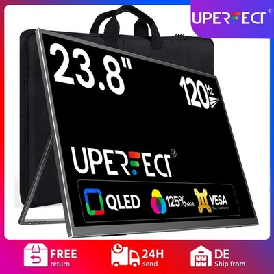 UPERFECT 120Hz Tragbarer Monitor, 24'' USB C Display 1920*1080 Zweiter Bildschirm