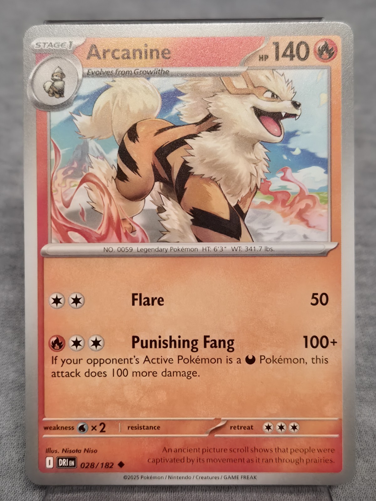ARCANINE 28/182 UNCOMMON DESTINED RIVALS POKEMON