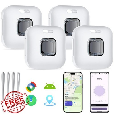 Hoxe 4 Pack Air Tracker Tags White Apple Find My