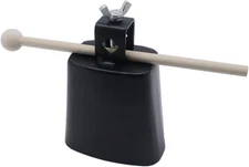 4" Steel Cowbell, 4Inch Hand Percussion Instrument with Handle & Stick, Loud ...